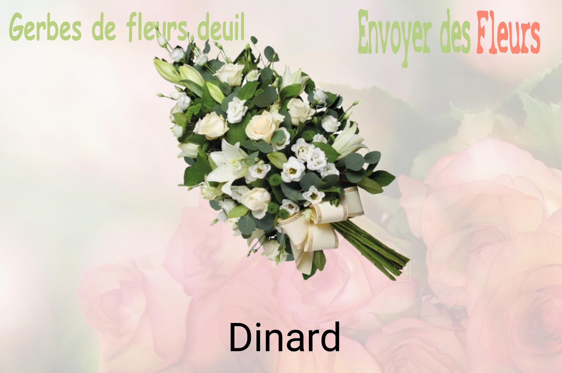 Gerbe de fleurs de deuil livrée à Dinard